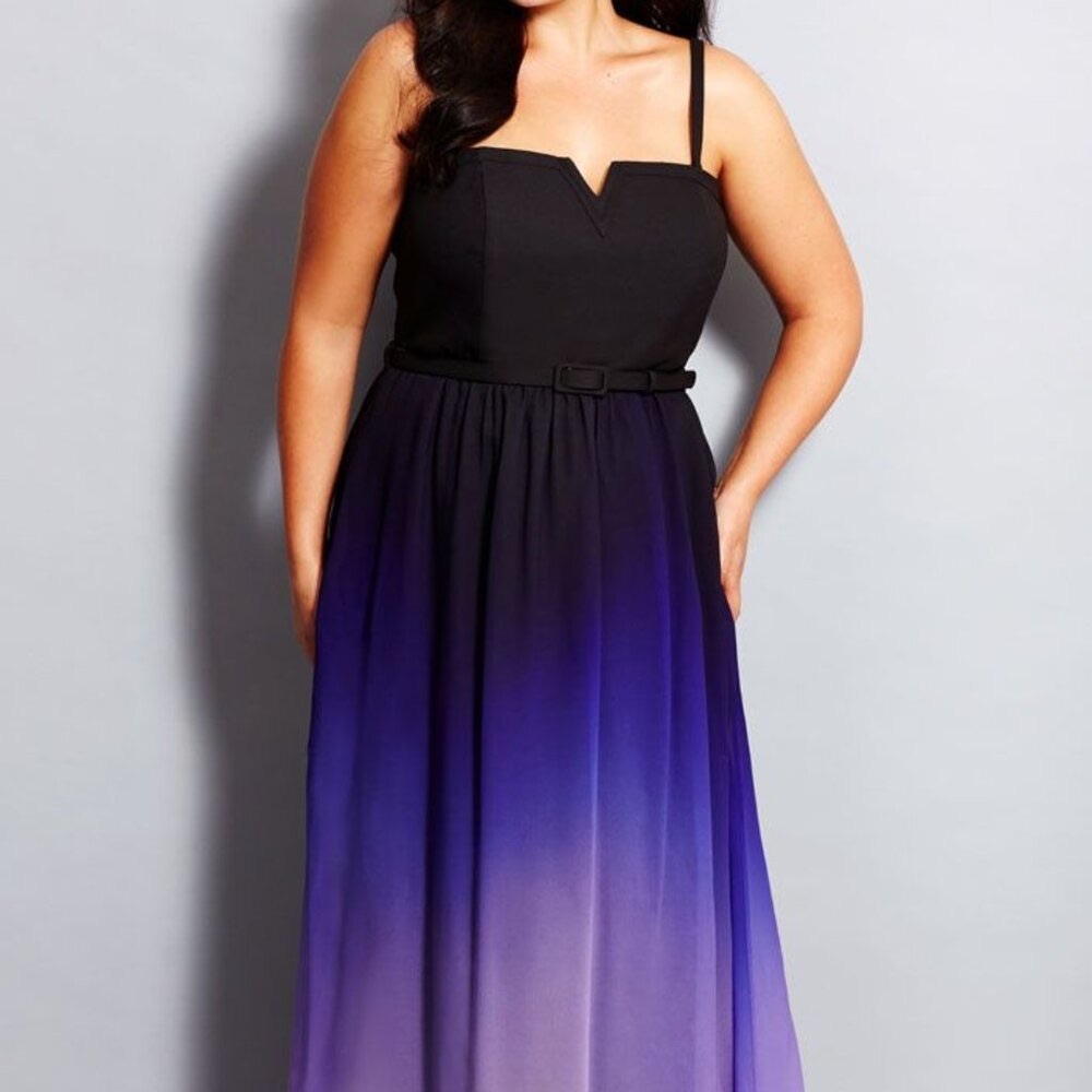 NWT City Chic Violet Ombre Lust Dress